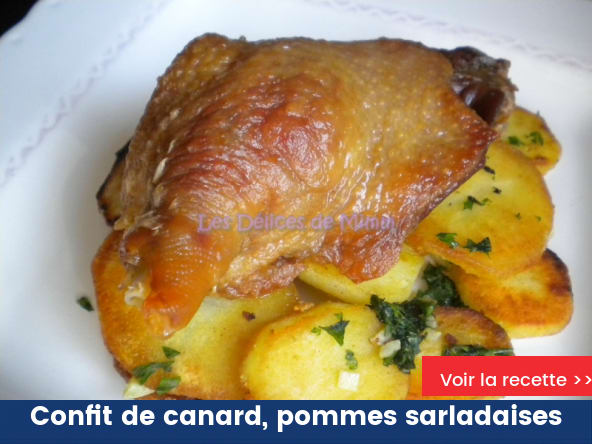 Confit de canard et pommes de terre sarladaises